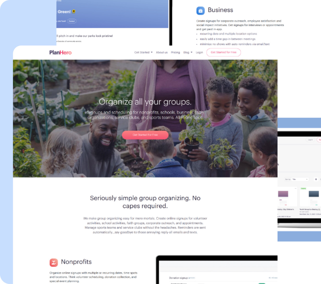 Plan Hero interface